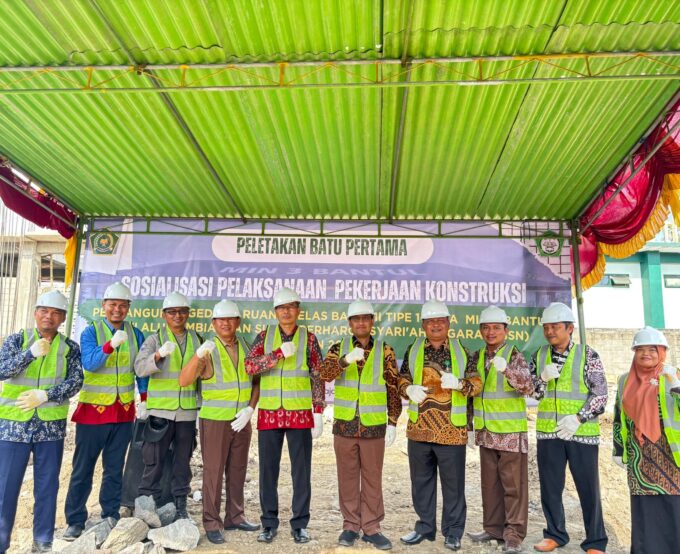 Peletakan Batu Pertama Pembangunan RKB MIN 3 Bantul: Kakanwil Kemenag DIY Berikan Arahan Teladani Perjuangan Pangeran Diponegoro