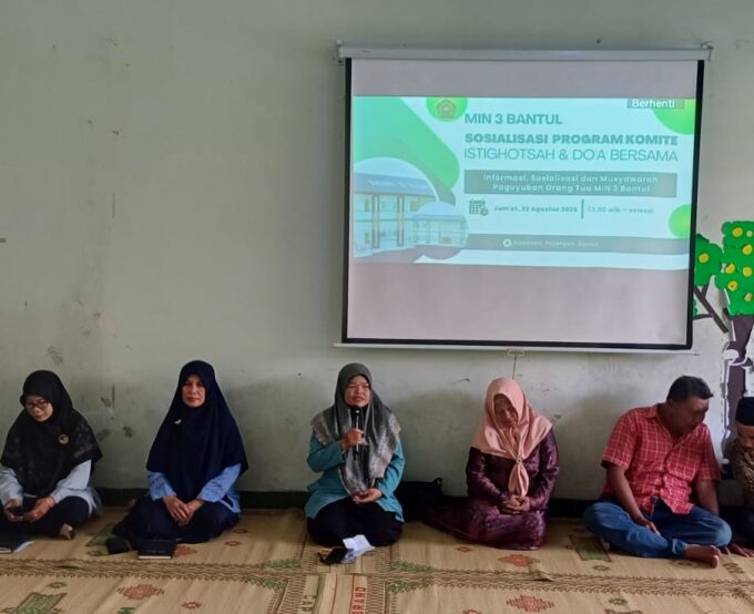 Bangun Komunikasi Bersama : Istighosah, Sosialisasi Program dan Musyawarah Paguyuban Orang Tua MIN 3 Bantul