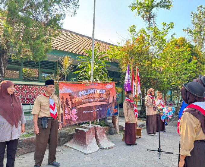 Pelantikan Pramuka Penggalang MIN 3 Bantul: Bentuk Karakter dan Leadership Peserta Didik