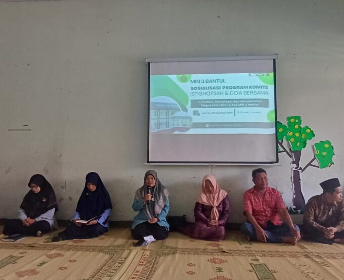 MIN 3 Bantul Gelar Sosialisasi Program Komite Sekolah, Istighosah, dan Do'a Bersama