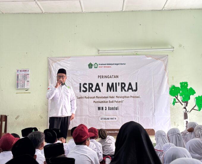 MIN 3 Bantul Peringati Isra' Mi'raj dengan Dongeng Inspiratif, Lomba-lomba dan Kompetisi Digital