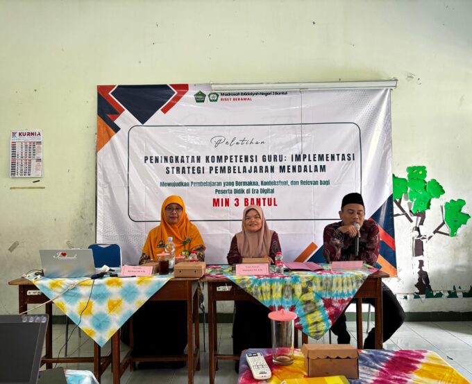Komitmen Tingkatkan Kualitas Pedagogik, MIN 3 Bantul Gelar Pelatihan Pembelajaran Mendalam