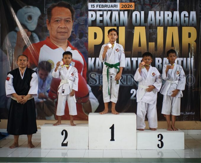 Hauzan Irhab, Siswa MIN 3 Bantul Sabet Podium Pertama Kempo di POPKAB 2026