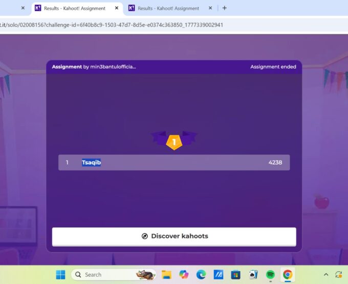 Inovasi Pembelajaran Qur’an Hadits: Diana Fitri Umami Aplikaskan Quiz Berbasis Kahoot untuk Siswa Kelas 1 MIN 3 Bantul