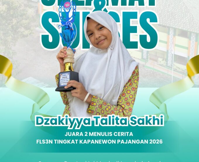 Sakhi, Siswi Kelas 5 MIN 3 Bantul Raih Juara 2 Lomba Menulis Cerita FLS3N Tingkat Kapanewon Pajangan
