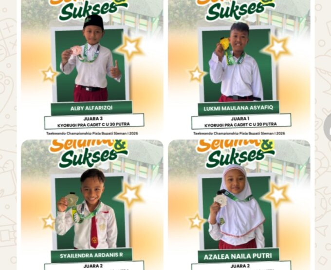 Prestasi Gemilang! Siswa MIN 3 Bantul Borong 4 Medali di Kejuaraan Taekwondo Sleman Battle Arena