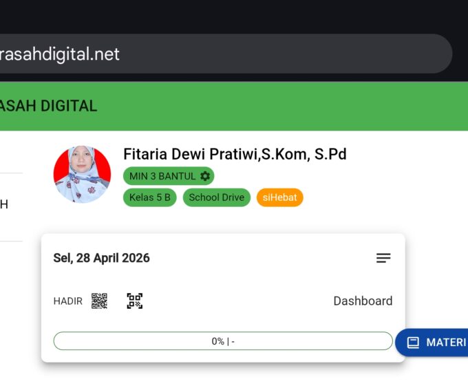 Optimalkan Digitalisasi Madrasah, Guru Kelas 5 MIN 3 Bantul Manfaatkan Aplikasi JMD untuk Asesmen Sumatif