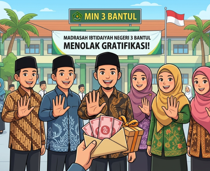Dukung Arahan Kanwil Kemenag DIY, MIN 3 Bantul Luncurkan Gerakan ‘GEMAR’ dan Pertegas Komitmen Anti-Gratifikasi