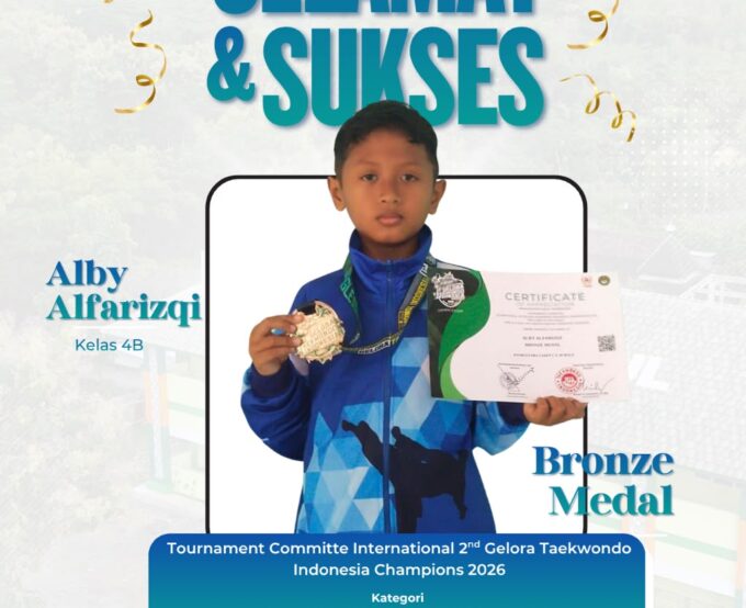 Alby Siswa MIN 3 Bantul Sabet Medali Perak di Ajang Taekwondo Internasional 2026