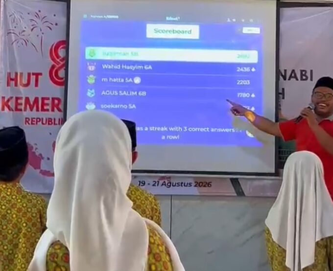 MIN 3 Bantul Gelar Lomba Cerdas Cermat Digital Berbasis Kahoot, Tim Wahid Hasyim Raih Juara