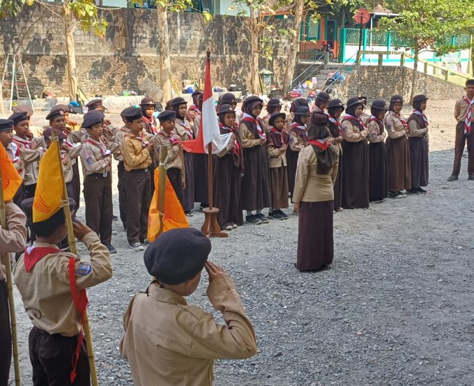 Semarak dan Khidmat, MIN 3 Bantul Sukses Lantik Penggalang Ramu Kelas VI Sekaligus Tutup Perjusa 2026